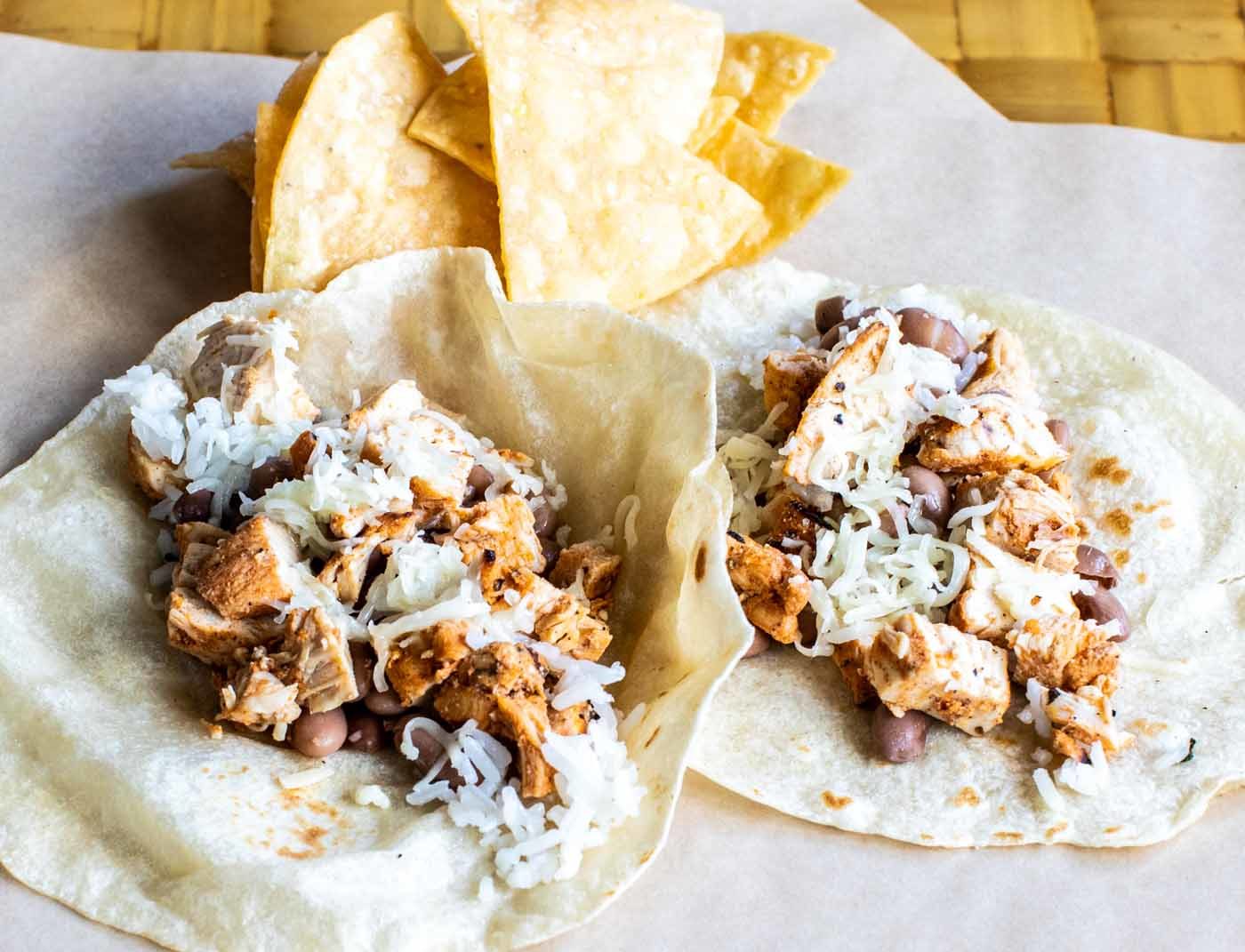 Kids' Menu 1 Kids' tacos.