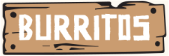 Build Your Own 1 Wooden plank with the word "burritos" on it.